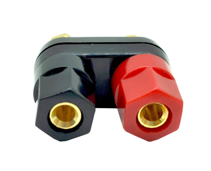 Traovien Double Row Banana Socket,Traovien Banana Plugs One Couple,Terminals Red Black Connector Amplifier Terminal Binding Post Power Amplifier Dual Copper 2-Way Banana Plug Jack(2Pcs) - Image 2